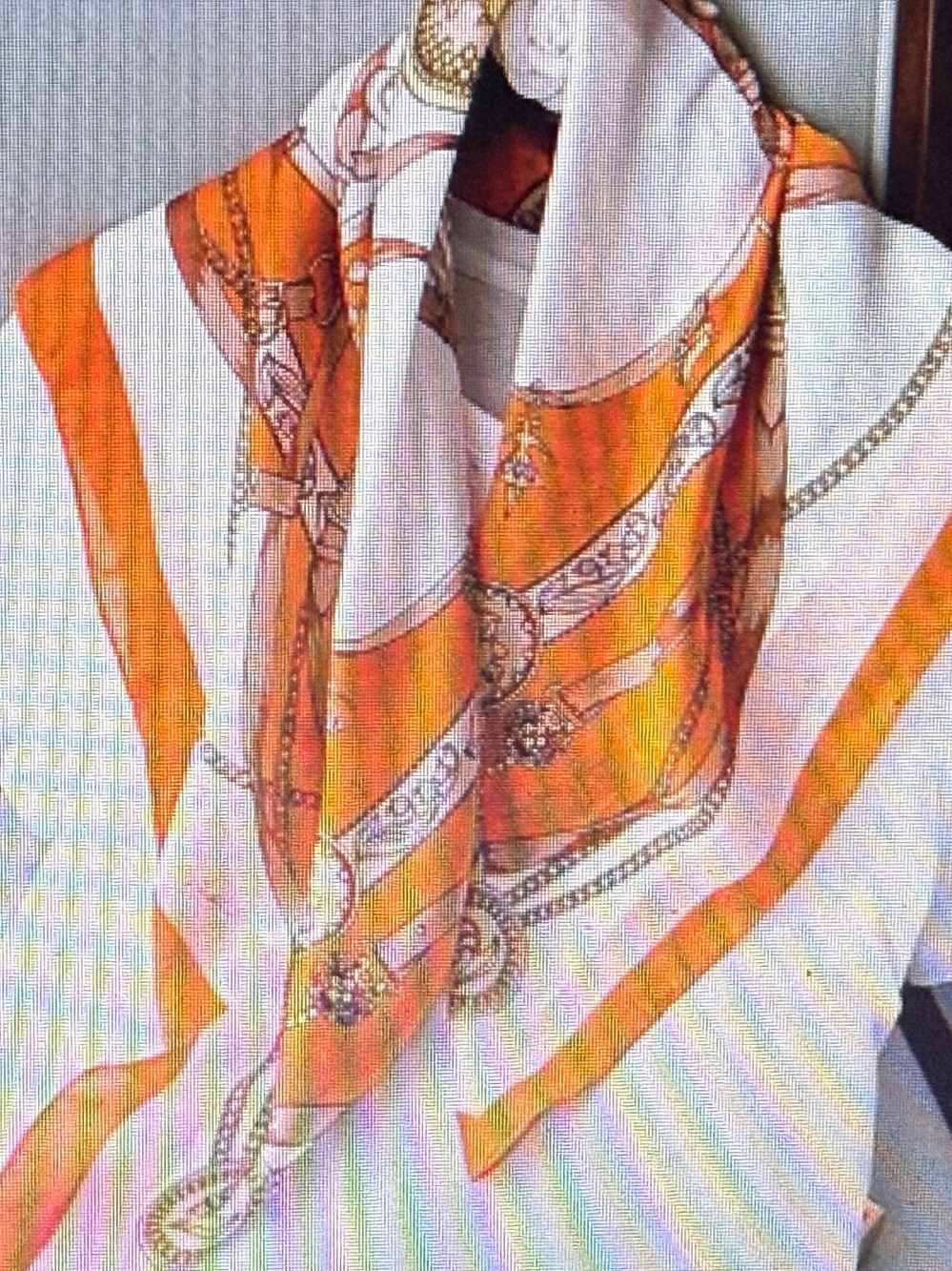 New Stylish  Orange Faux Silk Square Scarf/Bandana
